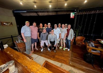 Group photo of Coras Lodge bass anglers